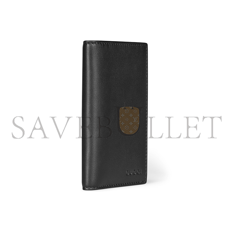 GUCCI GG EMBLEM BI-FOLD EMBOSSED CARD CASE 818953 (15*12cm)